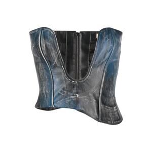 $990 leather corset dip top